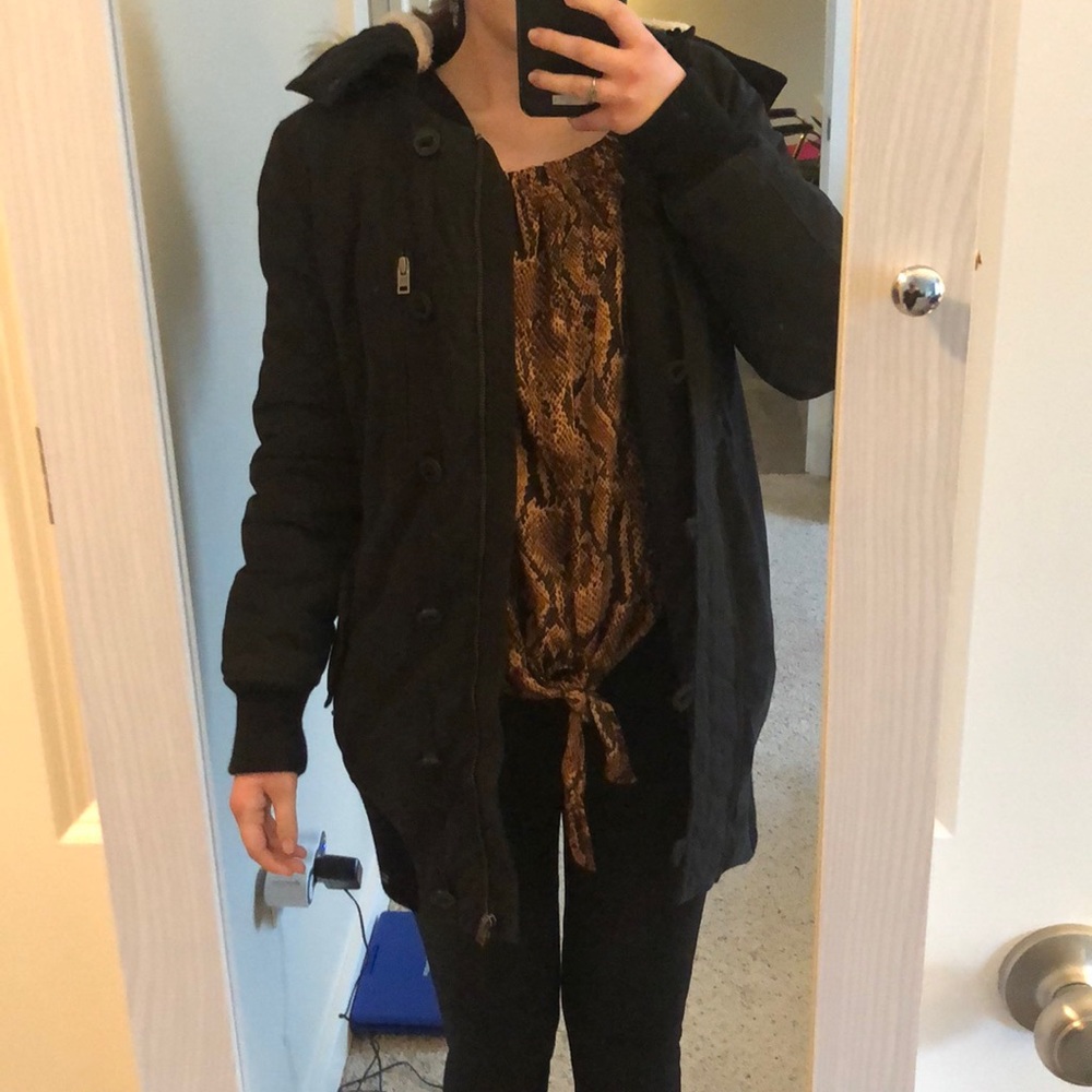 American Eagle winter coat black